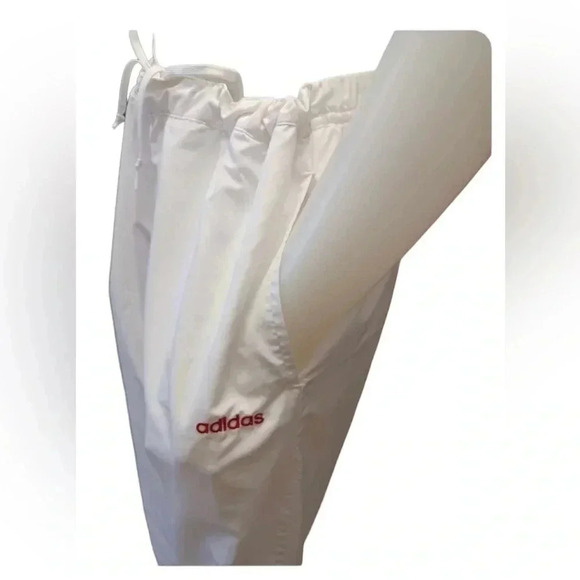 Adidas Vintage  Lined White Red Track Pants Size Large - Picture 7 of 11